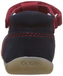 Kickers Sandálias em pele, com barra autoaderente, Bonbekro