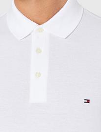 Polo slim stretch, gola com3 botões