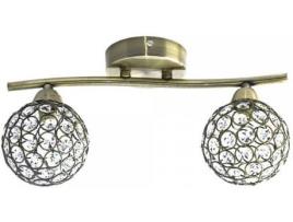 Candeeiro de Teto FABRILAMP Kegan (Dourado - Metal - 12x34 cm)