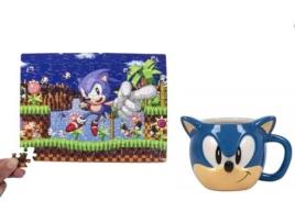 Caneca SONIC The Hedgehog 3D e Puzzle