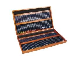 Caixa Madeira Lápis Aguarela 72 Cores Derwent