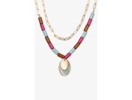 Conjunto de Colares VILA NOVA com Pendente (Ferro - Dourado - Tamanho Único)