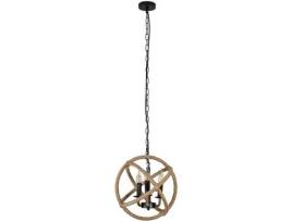 Candeeiro de Teto FABRILAMP Soga (Castanho - Corda, Metal - 135x35 cm)