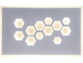 Candeeiro de Parede AJP ILUMINACIÓN Dembe (Prateado - Metacrilato, Metal - 15x24 cm)