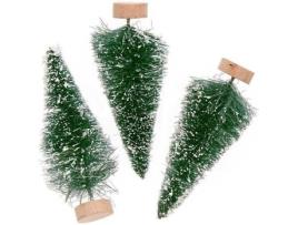 Enfeite de Natal RICO DESIGN Conjunto de 3 Árvores