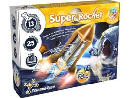 Kit de Ciência SCIENCE4YOU Super Rocket - Lança Um Foguetão (Idade Minima: 8 anos)