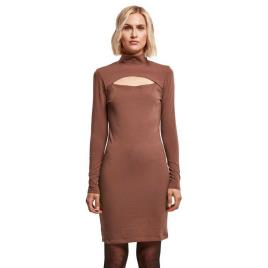 Urban Classics Vestido Curto Manga Comprida Stretch Cut-out 5XL Bark