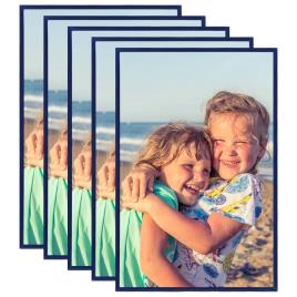 vidaXL 332257 Photo Frames Collage 5 pcs for Table Blue 21x29,7cm MDF