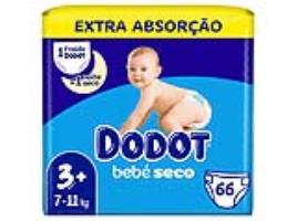 PAÑALES EXTRA ABSORCIÓN TALLA 3+ DE 7 A 11 KG 66 UNIDADES