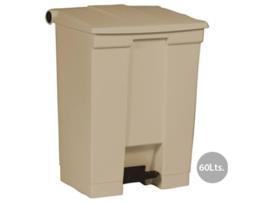 Contentor com Pedal 60 Litros Bege