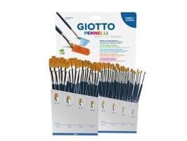 Pincel para Guache e Aguarela Giotto Art 600 Taklon Display com 96 Unidades Ponta Plana e Pelo Sintetico