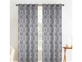 Cortina BEST INTERIOR Barroco (Cinzento - Poliéster - 140x260 cm)