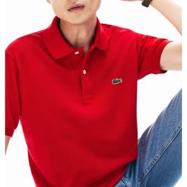 Lacoste Polo direito em malha piqué L1212