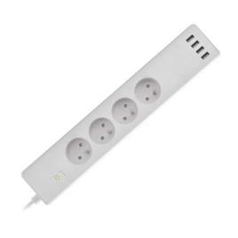 Onearz Extensão Elétrica Oe-oecos4u01sp 4 Pontos De Venda Com Chave One Size White