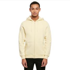 Build Your Brand Moletom Com Zíper Heavy L Soft Yellow