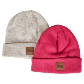 Urban Classics Gorro Logopatch 2 Unidades 110-116 Pink / Heather White