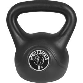 Gorilla Sports Vinil Kettlebell 8kg 8 kg Black