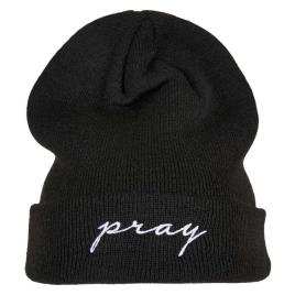 Mister Tee Gorro Pray Embroidery One Size Black / White