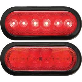 Optronics Conjunto De Luz Led Oval Fleet Count One Size Black / Red