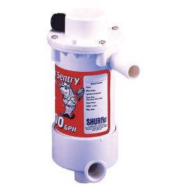 Shurflo Bombear Bait Sentry Dual Port Livewell 1100 Gph One Size White