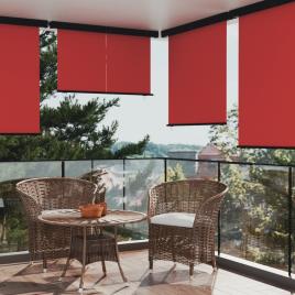 vidaXL Toldo lateral para varanda 160x250 cm vermelho