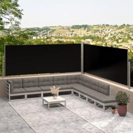 vidaXL Toldo lateral retrátil 117x600 cm preto