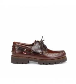 Fluchos para homem. Richfield F0046 sapatos de couro castanho