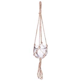 BOLA DE CRISTAL E CABIDE DE JUTA DIAM.10.5CM