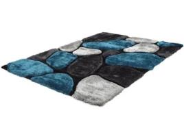 Tapete VENTE-UNIQUE.PT Pietra (Azul - 4x230x160 cm)