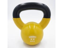 Kettlebell  POWERFIT Vinyl Dipping  Amarelo (6 Kg)