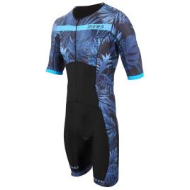 Zone3 Trifato Manga Curta Activate+ Tropical Palm M Navy / Blue