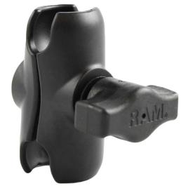 Rammount Powersports Short Double Socket Arm B Size 1 ´´ Balls Black