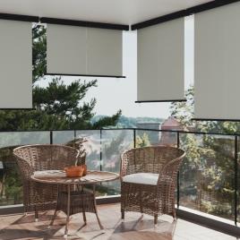 vidaXL Toldo lateral para varanda 160x250 cm cinzento