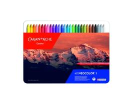 Lápis de Cera Carand´Ache Neocolor I Caixa Metálica com 40 Cores