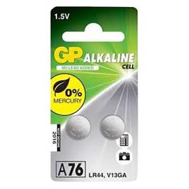 Gp Batteries Baterias Alcalinas Lr44 A76 2 Unidades One Size Silver