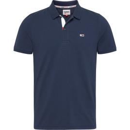 Tommy Jeans Polo Manga Curta Slim Placket S Twilight Navy