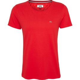 Tommy Jeans Camiseta Manga Curta Decote Redondo Soft Pares S Deep Crimson