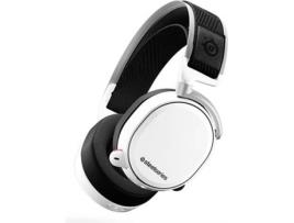 Auscultadores Gaming STEELSERIES Arctis Pro Wireless (Bluetooth - Com Microfone - RGB - Branco)