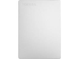 Disco HDD Externo TOSHIBA Canvio Slim  (Prateado - 1 TB - USB 3.0)