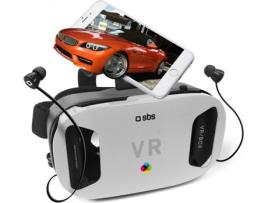 Óculos de Realidade Virtual SBS TEVREARBOX com Auriculares Branco