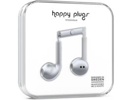 Auriculares com Fio HAPPY PLUGS Plus (In Ear - Microfone - Prateado)