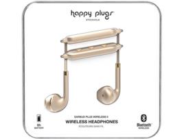 Auriculares Bluetooth HAPPY PLUGS II (In Ear -  Microfone - Dourado)