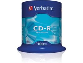 VERBATIM CD-R 700MB 52X EXTRA PROTECCION SPINDLE 100