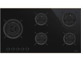 Placa de Gás SMEG DSN PV695LCNR (Gás Natural - 90 cm - Preto)