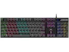 Teclado Gaming MATRICS X-Breed (Idioma Português - Switch Semi Mecânico - RGB)