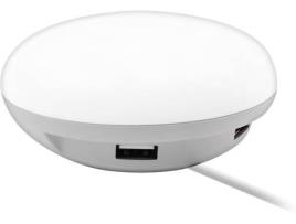 Carregador Candeeiro MACALLY LAMPCHARGEGO-E 2 USB Branco