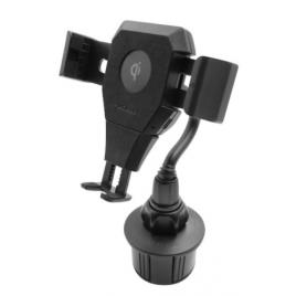 Macally - Car Cup Phone Mount w/ Qi Charger (10W)