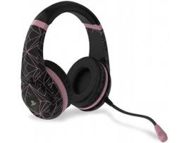 Auscultadores Gaming 4GAMERS Pro 4-70 (PS4 - Microfone - Preto e Rosa)