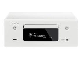 Recetor de Rede c/ Leitor de CD DENON RCD-N10 Branco (Canais: 2 - 65 W/canal - Wi-Fi e Bluetooth)