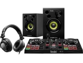 Kit Controlador DJ + Colunas Monitor + Auscultadores HERCULES DJLearning Kit